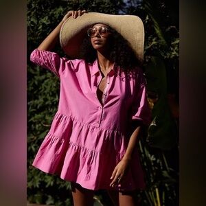 Free People | Misha Mini Dress | Jellybean Pink | L